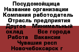 Посудомойщица › Название организации ­ Компания-работодатель › Отрасль предприятия ­ Другое › Минимальный оклад ­ 1 - Все города Работа » Вакансии   . Чувашия респ.,Новочебоксарск г.